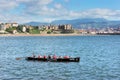 Oarsmen training Royalty Free Stock Photo