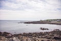 Oarweed Cove on Marginal way path along the rocky coast of Maine in Ogunquit Royalty Free Stock Photo