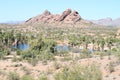Arizona, Phoenix/Tempe/Papago Park: Oasis in the Desert Royalty Free Stock Photo