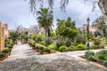 Oasis of freshness very appreciated by the Rabatis, the garden of the Oudayas, located in the Kasbah of the Oudayas in Rabat Royalty Free Stock Photo