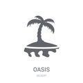 Oasis icon. Trendy Oasis logo concept on white background from D