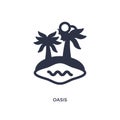 oasis icon on white background. Simple element illustration from africa concept