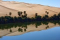 Oasis, Lake Gabron Libya Royalty Free Stock Photo