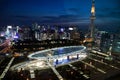 Oasis 21 in Nagoya, Japan on June 17, 2016. A shopping complex nearby Nagoya Tower., its large oval glass roof structure floats