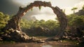 Oasis Natural Circular Gate: A Decaying Landscape Inspired By Junglecore