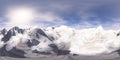 HDRI, equidistant panorama, Spherical panorama. Oasis in the sandy desertent map Royalty Free Stock Photo