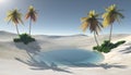 Oasis in the sandy desert