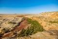 An oasis and a small waterfall in the middle of the Moroccan Sahara