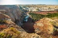 An oasis and a small waterfall in the middle of the Moroccan Sahara