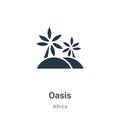 Oasis vector icon on white background. Flat vector oasis icon symbol sign from modern africa collection for mobile concept and web