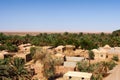 Oasis village in Kavir desert in Iran. Royalty Free Stock Photo