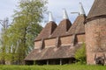 Oast hop house in rural Kent countryside Royalty Free Stock Photo