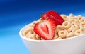 Oat cereal with strawberries Royalty Free Stock Photo
