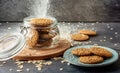 Oat cookies on a plate