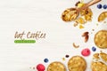 Oat Cookies Realistic Background