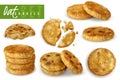 Oat Cookies Realistic Set