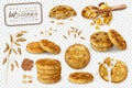 Oat Cookies Transparent Set