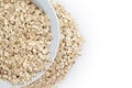 Oat flackes in bowl Royalty Free Stock Photo