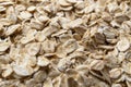 Oat flakes. Uncooked oatmeal. Rolled whole grains. Macro