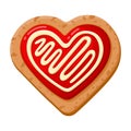 Oat heart formed cookie, homemade sweet pastry