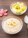 Oat porridge and fruits