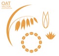 Oat. Set Royalty Free Stock Photo