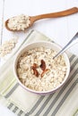 Oatflakes in bowl Royalty Free Stock Photo