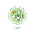 Oath concept line icon