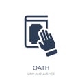 Oath icon. Trendy flat vector Oath icon on white background from