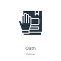 Oath icon vector. Trendy flat oath icon from political collection isolated on white background. Vector illustration can be used