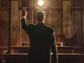 Oath Taking in Courtroom Royalty Free Stock Photo