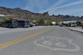 Oatman, Arizona, USA, April 18, 2017: Route 66 sign on the Oatman Road