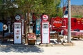 OATMAN ARIZONA, USA - AUGUST 7. 2009: View on abandoned historical old gas station at Route 66 Royalty Free Stock Photo