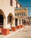 Oatman Hotel, on Route 66 in downtown Oatman, Arizona