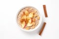 Oatmeal apples cinnamon food. Generate Ai