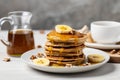 Oatmeal banana pancakes fresh food. Generate Ai