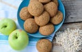 Oatmeal biscuits green Apple oatmeal