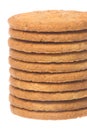 Oatmeal Biscuits Macro Isolated Royalty Free Stock Photo