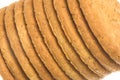 Oatmeal Biscuits Macro Isolated Royalty Free Stock Photo