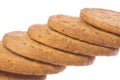 Oatmeal Biscuits Macro Isolated Royalty Free Stock Photo