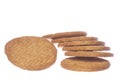 Oatmeal Biscuits Macro Isolated Royalty Free Stock Photo
