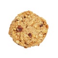 Oatmeal cookie or oat biscuit with raisins and nuts Royalty Free Stock Photo