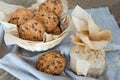 Fresh oatmeal cookies with chocolate