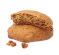 Oatmeal Cookies with Crumbs Royalty Free Stock Photo