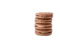 Oatmeal cookies isolated on white background Royalty Free Stock Photo