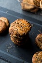 Oatmeal Cookies with Sunflower Seeds / Kernel Seeds for Ketogenic or Keto Diet. Royalty Free Stock Photo