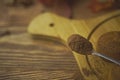 Oatmeal cookies and topping on a tray. Royalty Free Stock Photo