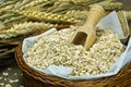 Oatmeal flakes in a basket