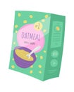 Oatmeal grains flat icon Baby food Balanced nutrition