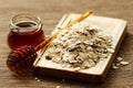 Oatmeal and honey Royalty Free Stock Photo